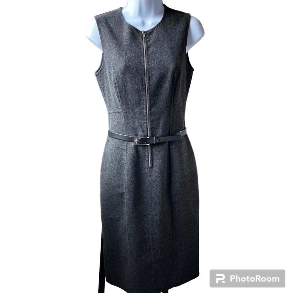 Classic Micheal Kors Collection Gray Zip front dress
